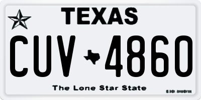 TX license plate CUV4860