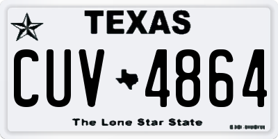 TX license plate CUV4864