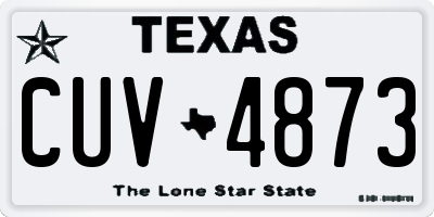 TX license plate CUV4873