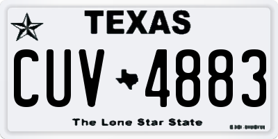 TX license plate CUV4883