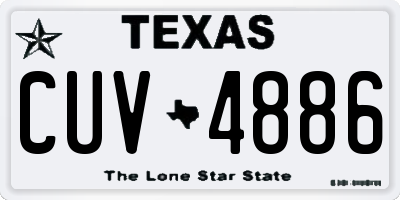 TX license plate CUV4886