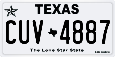 TX license plate CUV4887