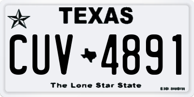 TX license plate CUV4891