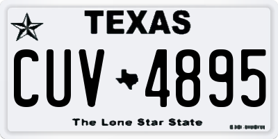 TX license plate CUV4895