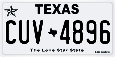 TX license plate CUV4896
