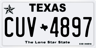 TX license plate CUV4897