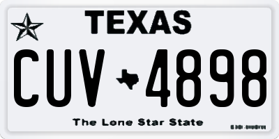 TX license plate CUV4898