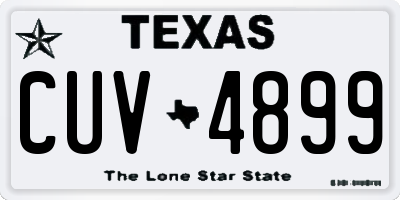 TX license plate CUV4899