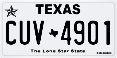 TX license plate CUV4901