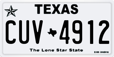 TX license plate CUV4912