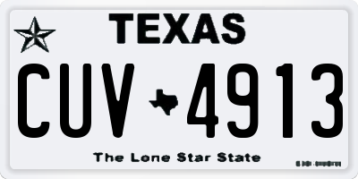 TX license plate CUV4913