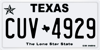 TX license plate CUV4929