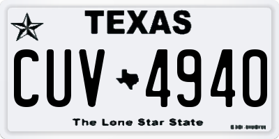 TX license plate CUV4940