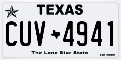 TX license plate CUV4941
