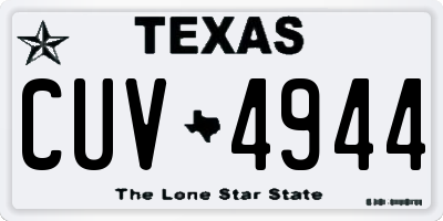TX license plate CUV4944