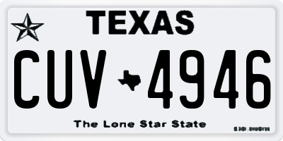 TX license plate CUV4946