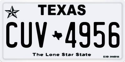 TX license plate CUV4956