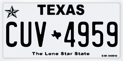 TX license plate CUV4959