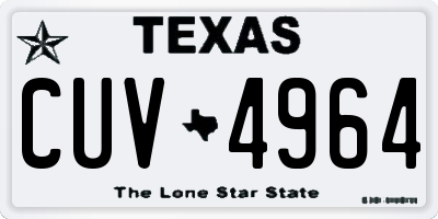 TX license plate CUV4964