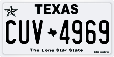 TX license plate CUV4969