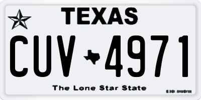 TX license plate CUV4971
