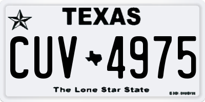 TX license plate CUV4975