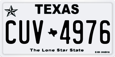 TX license plate CUV4976