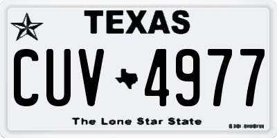 TX license plate CUV4977