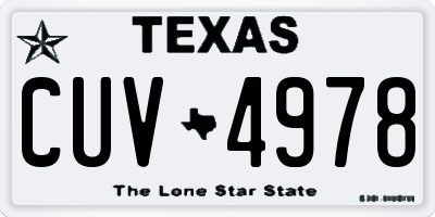 TX license plate CUV4978