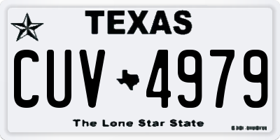 TX license plate CUV4979