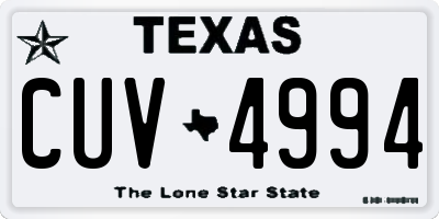 TX license plate CUV4994