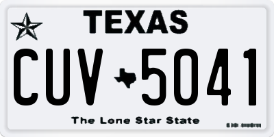 TX license plate CUV5041