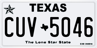 TX license plate CUV5046