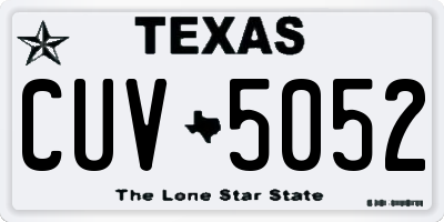 TX license plate CUV5052