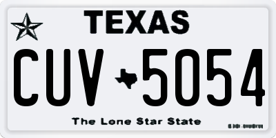TX license plate CUV5054