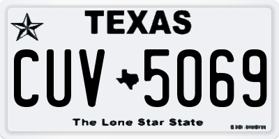 TX license plate CUV5069