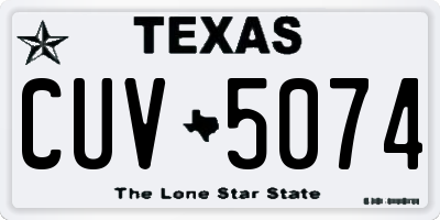 TX license plate CUV5074