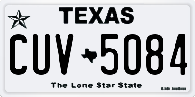 TX license plate CUV5084