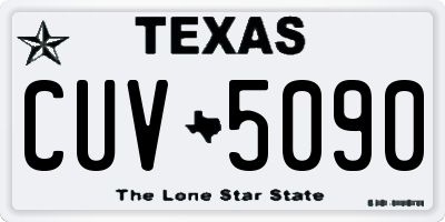 TX license plate CUV5090