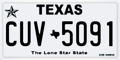 TX license plate CUV5091