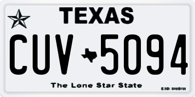 TX license plate CUV5094