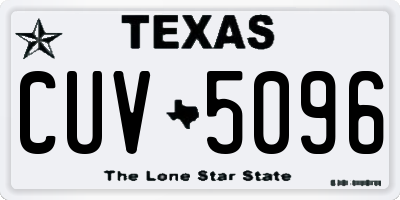 TX license plate CUV5096