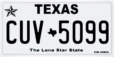 TX license plate CUV5099