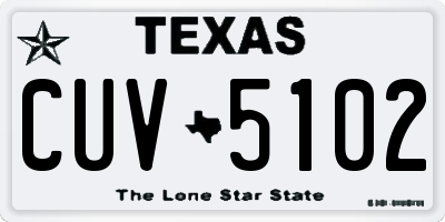 TX license plate CUV5102