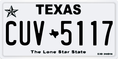 TX license plate CUV5117
