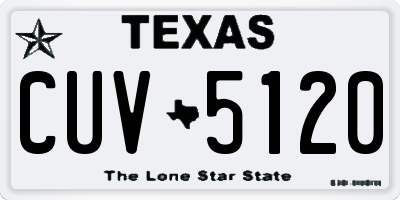 TX license plate CUV5120