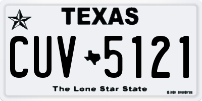 TX license plate CUV5121
