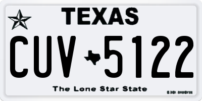 TX license plate CUV5122