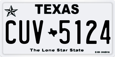 TX license plate CUV5124