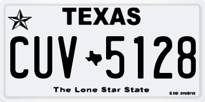 TX license plate CUV5128